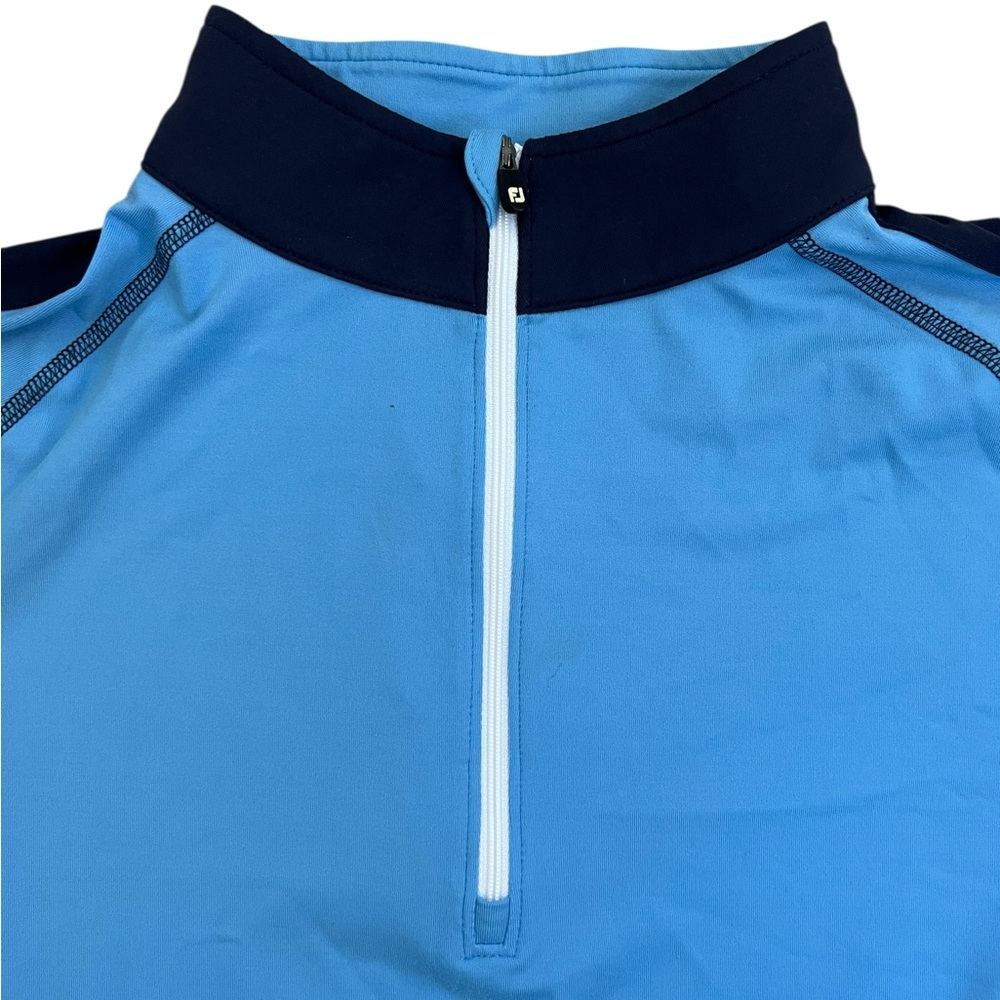 Footjoy Blue Quarter-Zip Pullover - Picture 3 of 11